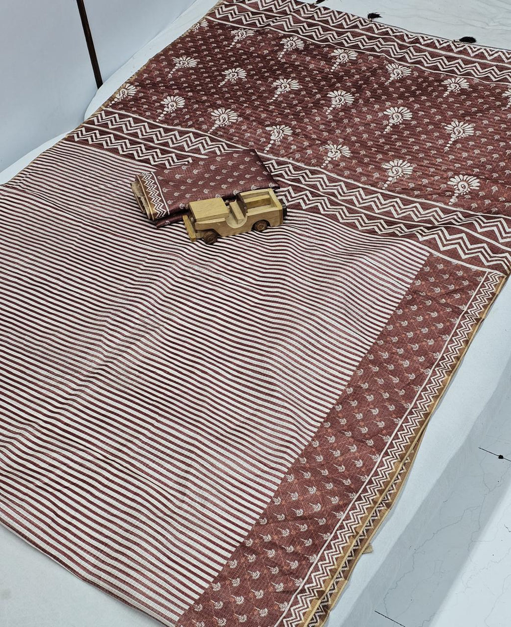 Pure cotton floral print saree