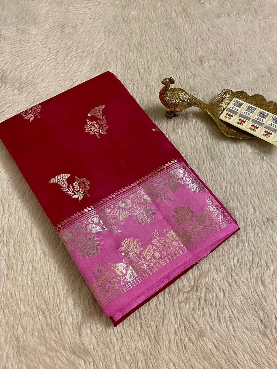 Designer Meena Boota Dyeable saree