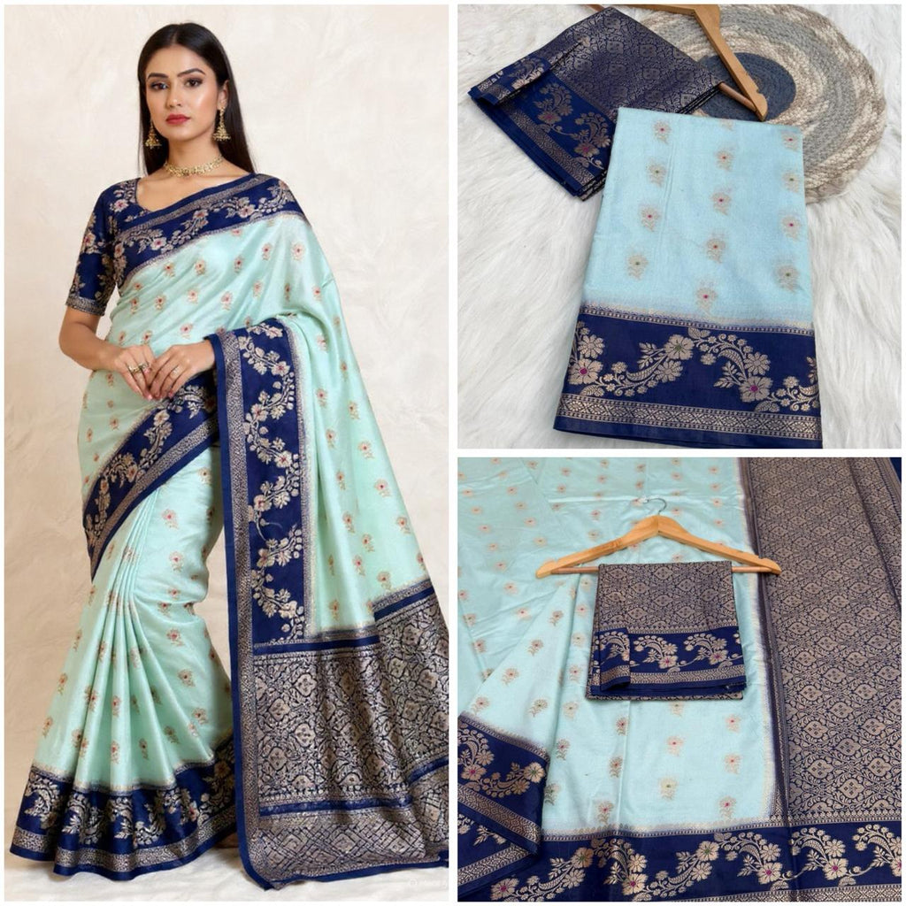 Design Meena Booti Dyeable saree
