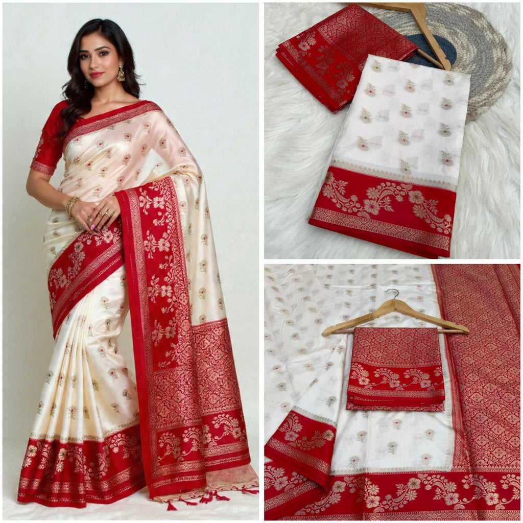 Design Meena Booti Dyeable saree