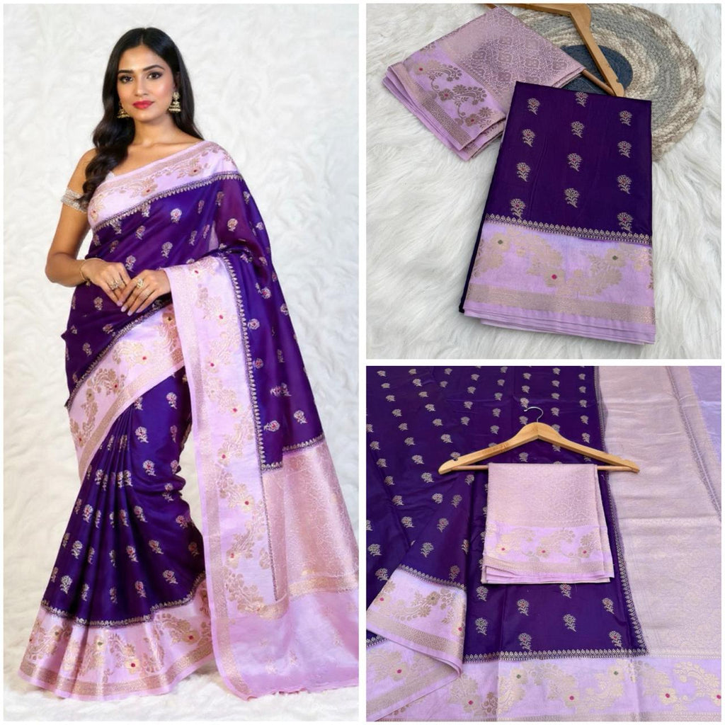 Design Meena Booti Dyeable saree