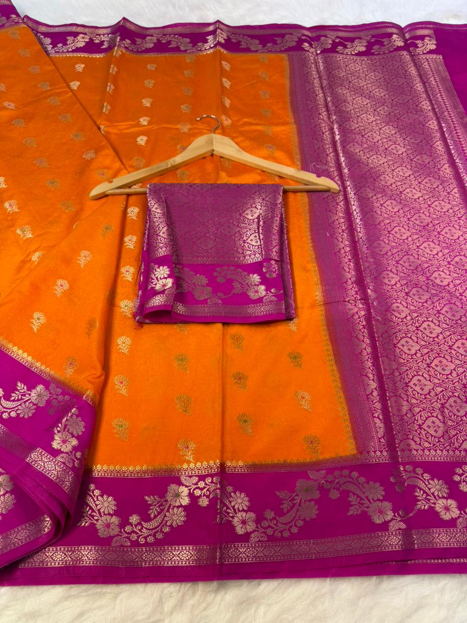 Design Meena Booti Dyeable saree
