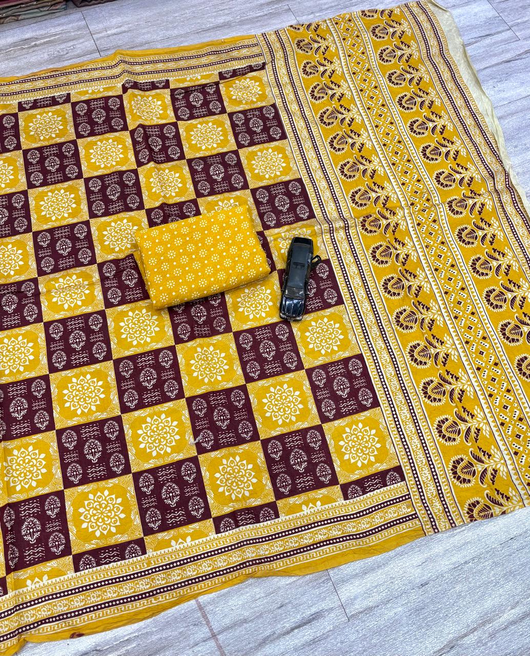 Fancy Ajrakh saree