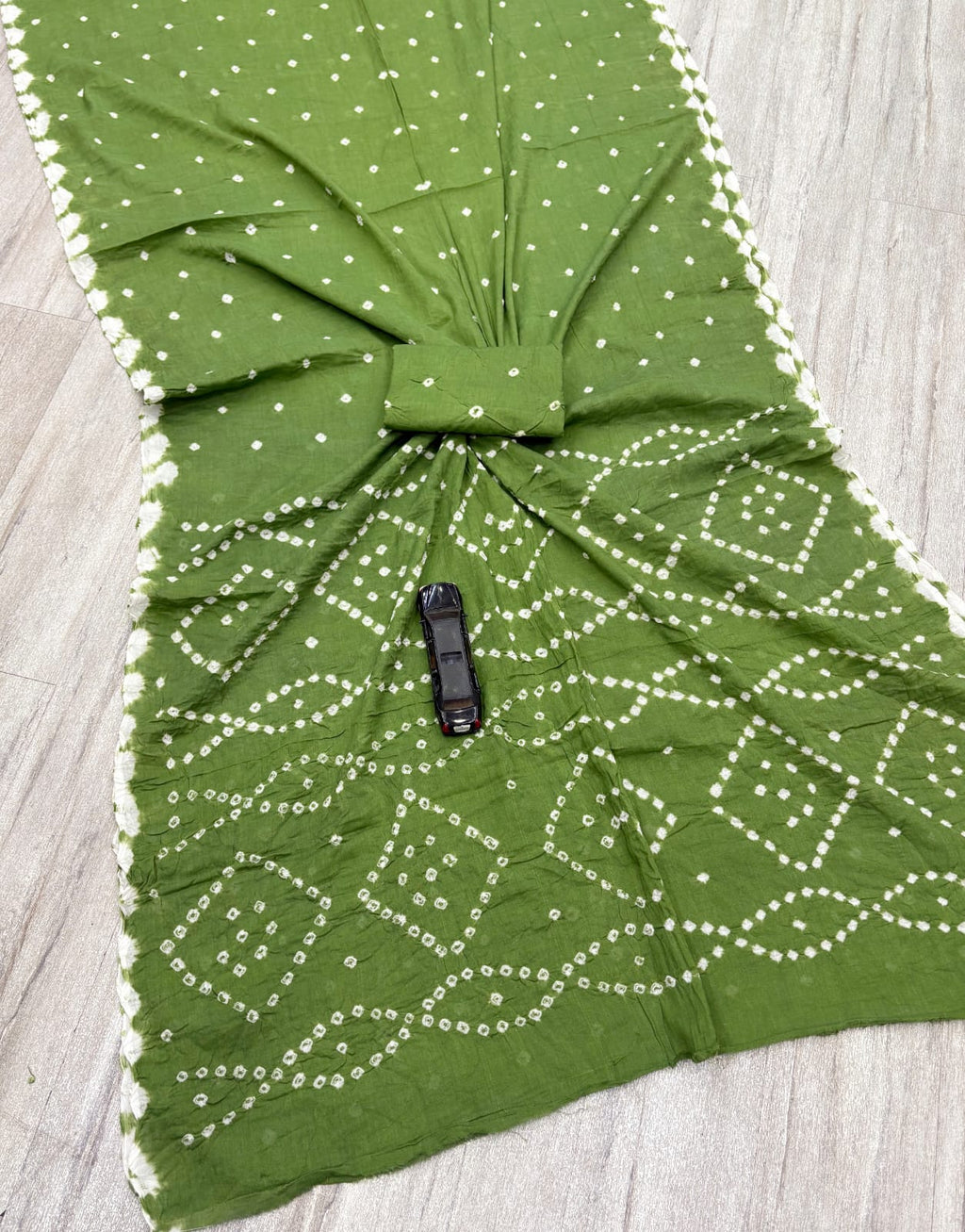 Pure cotton hand Bandhej saree