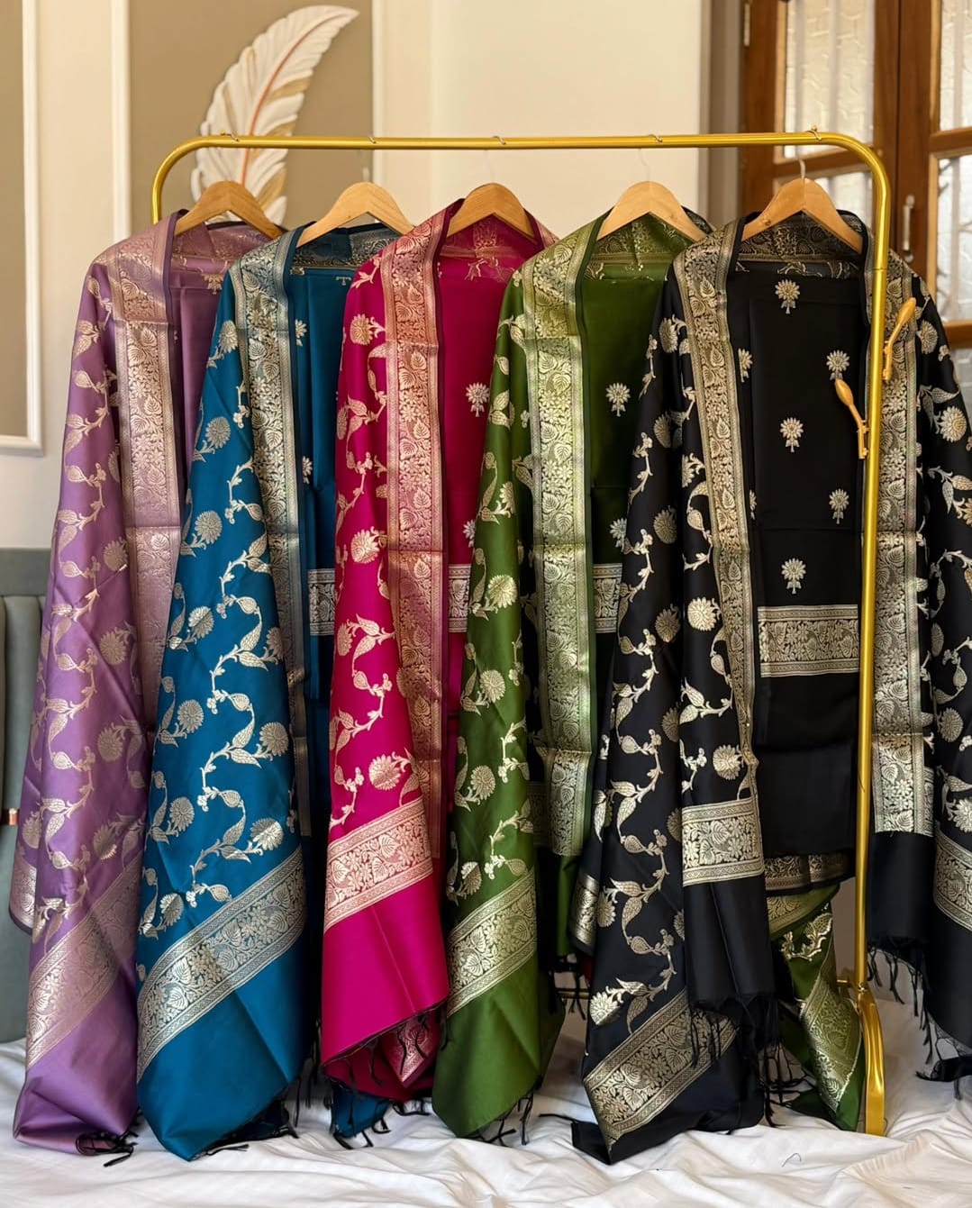 Banarsi silk wedding & पार्शिवियर suit