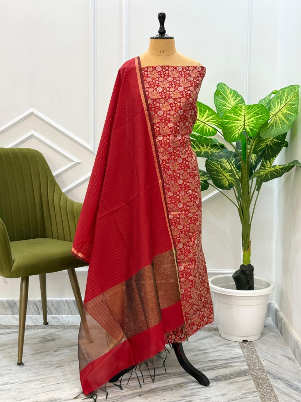 Banarsi Brocade silk suit